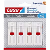 tesa 77774 - Clavo adhesivo ajustable (para papel pintado y yeso- altura regulable- autoadhesivo- hasta 1 kg de potencia…
